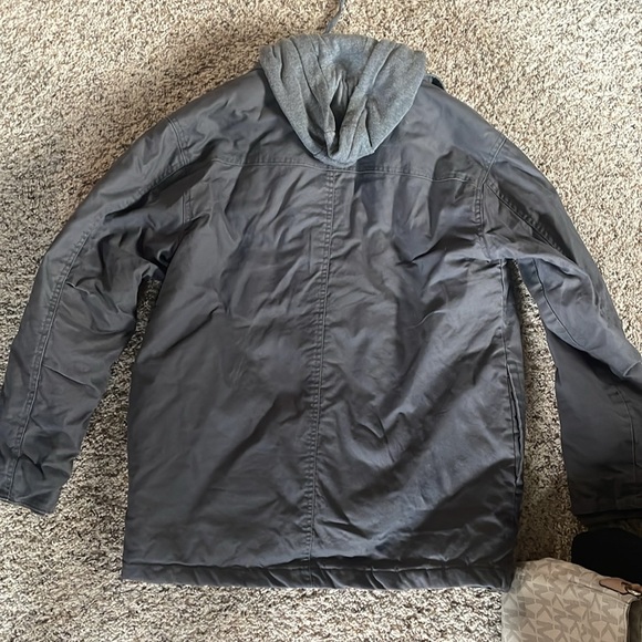 Dickies Mens med 38/40 Work Jacket Layered Look Hooded Quilted Lining no tears - Picture 6 of 9